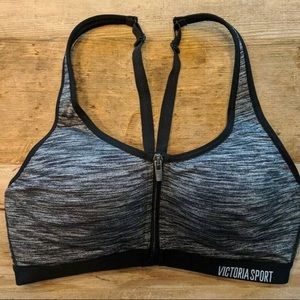 VICTORIA'S SECRET SPORT BLACK FRONT CLOSE 36B